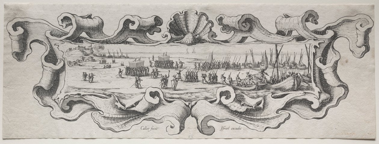 Troppernes landgang. af Jacques Callot