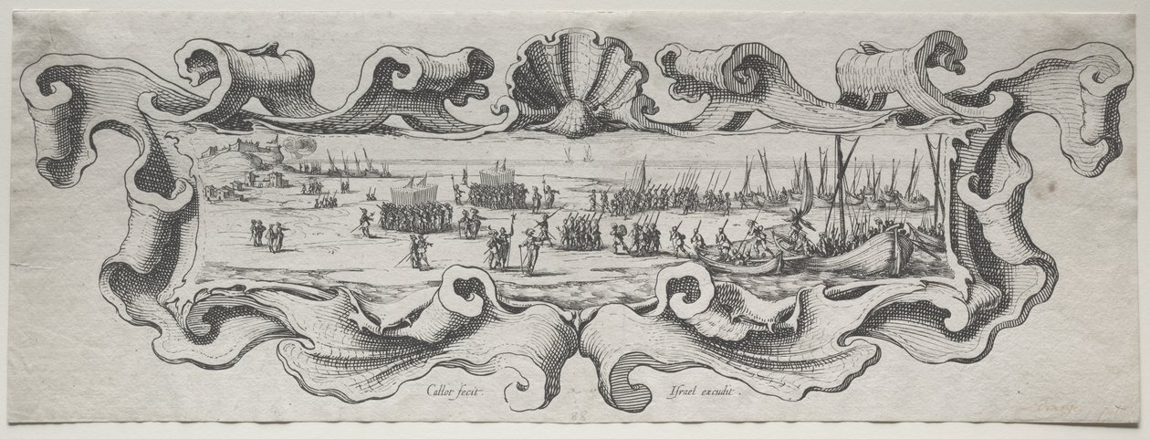 Troppernes landgang af Jacques Callot