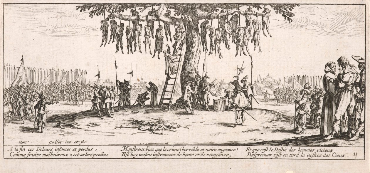 Hængningen (The Hanging) af Jacques Callot