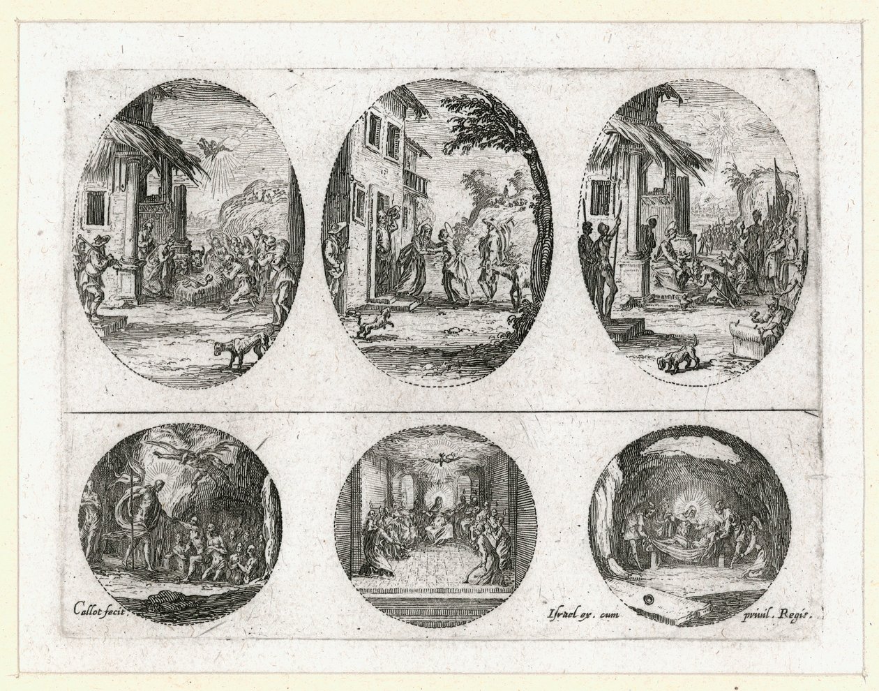 Passionens mirakler ... (kobberstik) af Jacques Callot