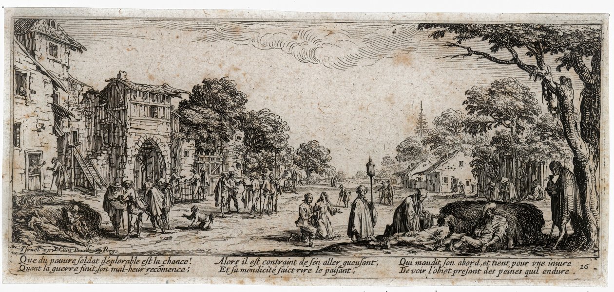 Krigens elendighed og ulykke ... (kobberstik) af Jacques Callot