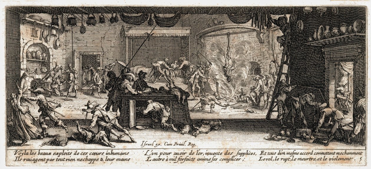 Krigens elendighed og ulykke ... (kobberstik) af Jacques Callot