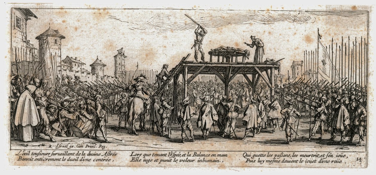 Krigens elendighed og ulykke ... (kobberstik) af Jacques Callot