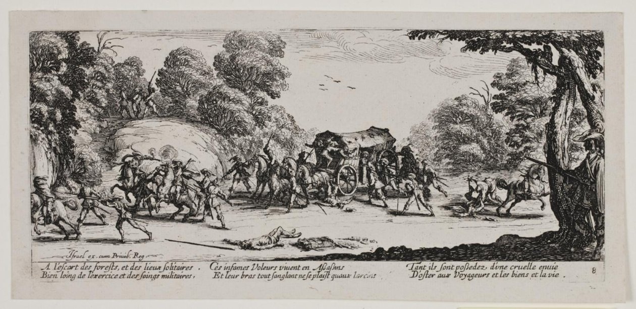 Krigens elendighed og ulykker (blad 8) af Jacques Callot