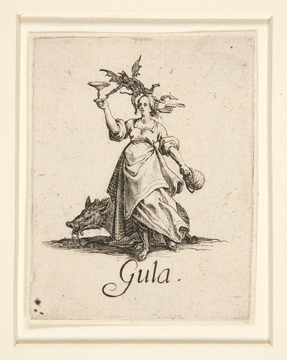 De syv dødssynder: La Gourmandise (Gruttony) af Jacques Callot