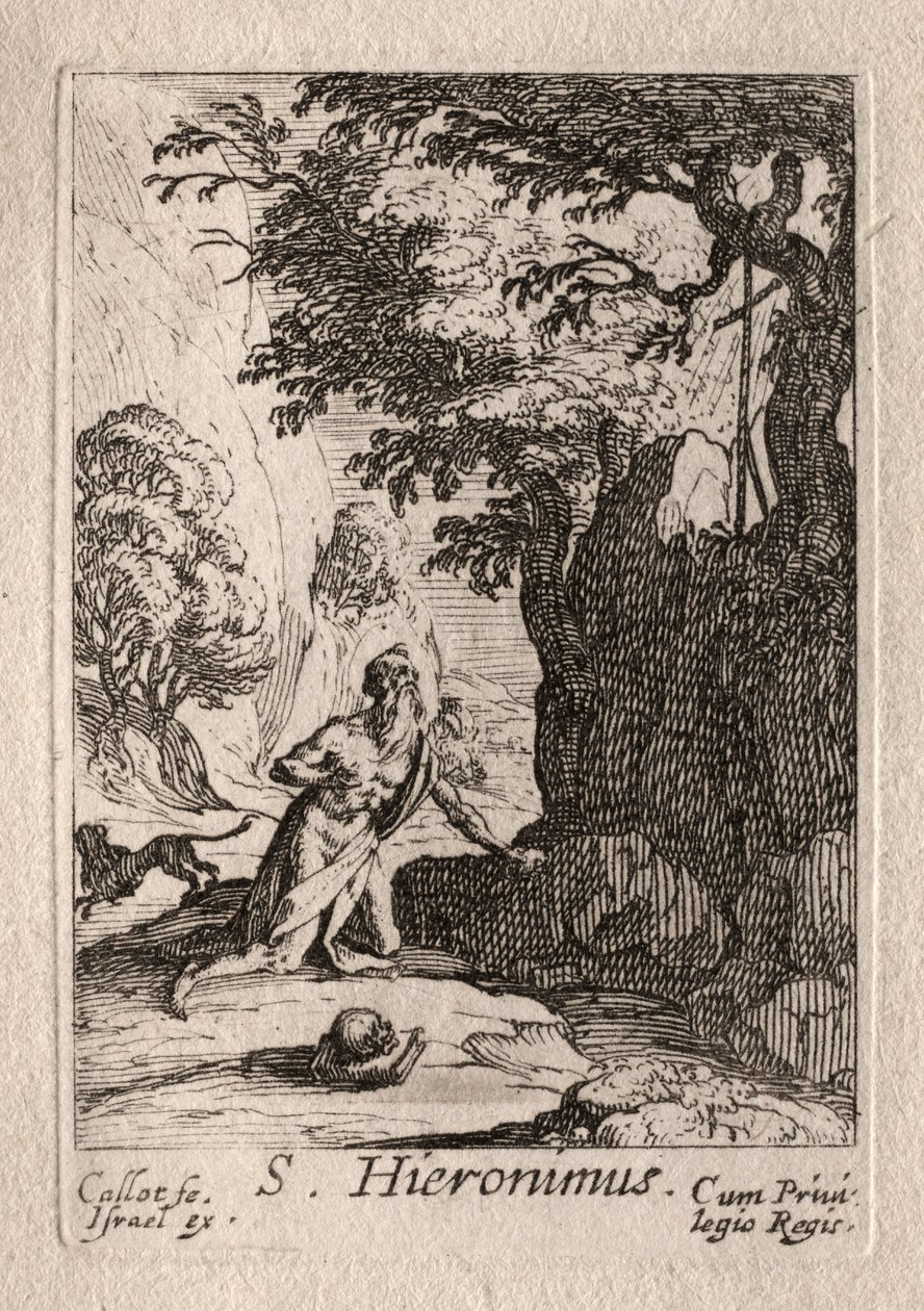The Penitents: St. Jerome af Jacques Callot