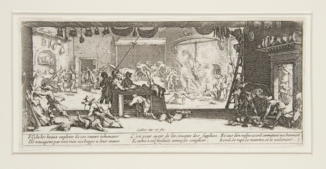 Krigens store elendighed: nr. 5 - Plyndringen af af Jacques Callot