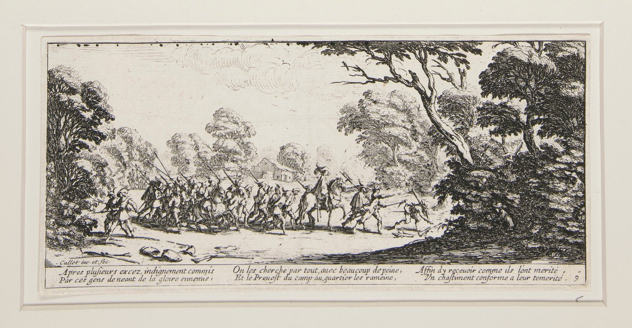 The Great Miseries of War: No. 9 - Discovery of the Malefactors af Jacques Callot