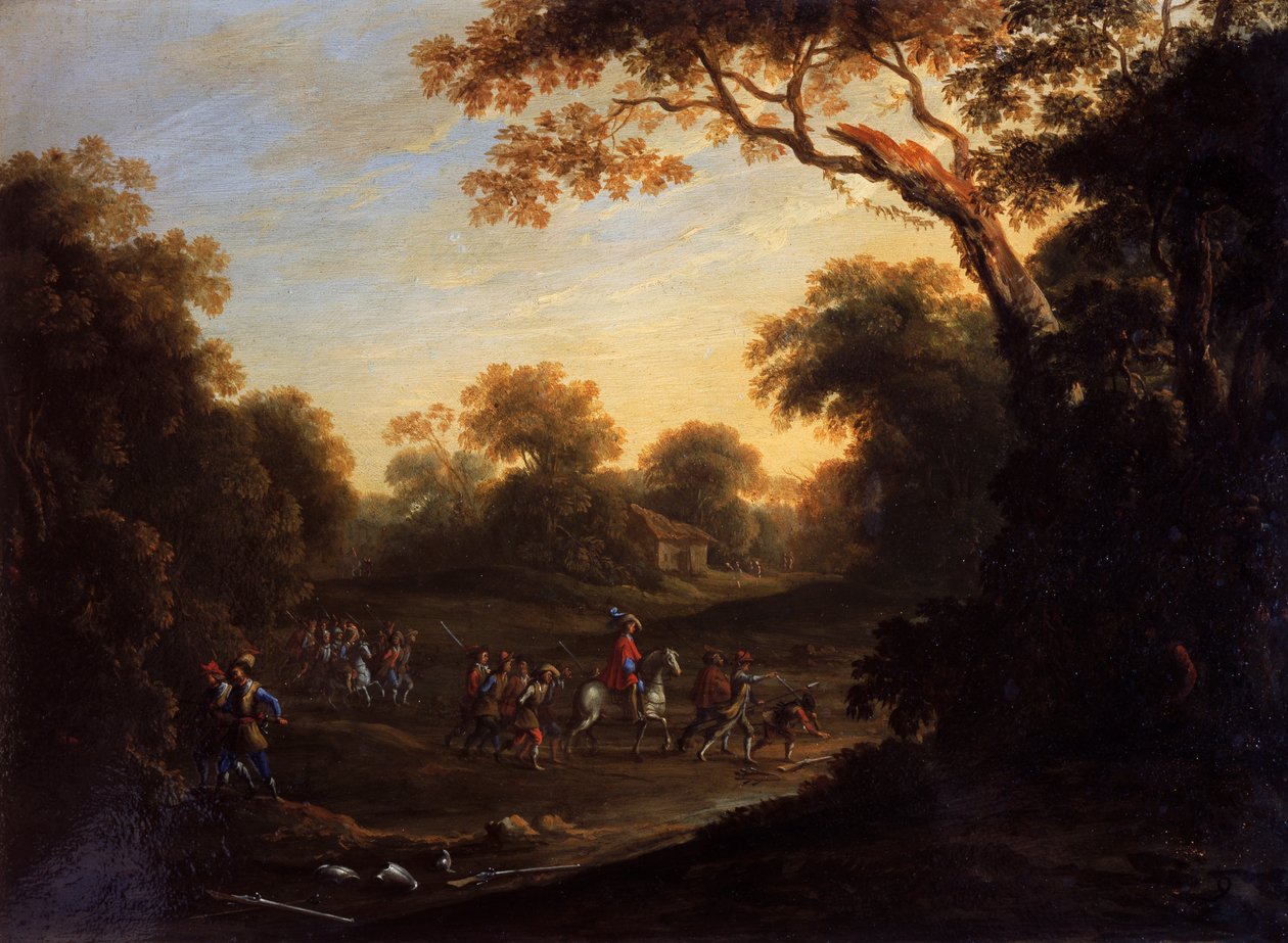 En soldats, kriminelles og fangers liv (olie på kobber) af Jacques Callot