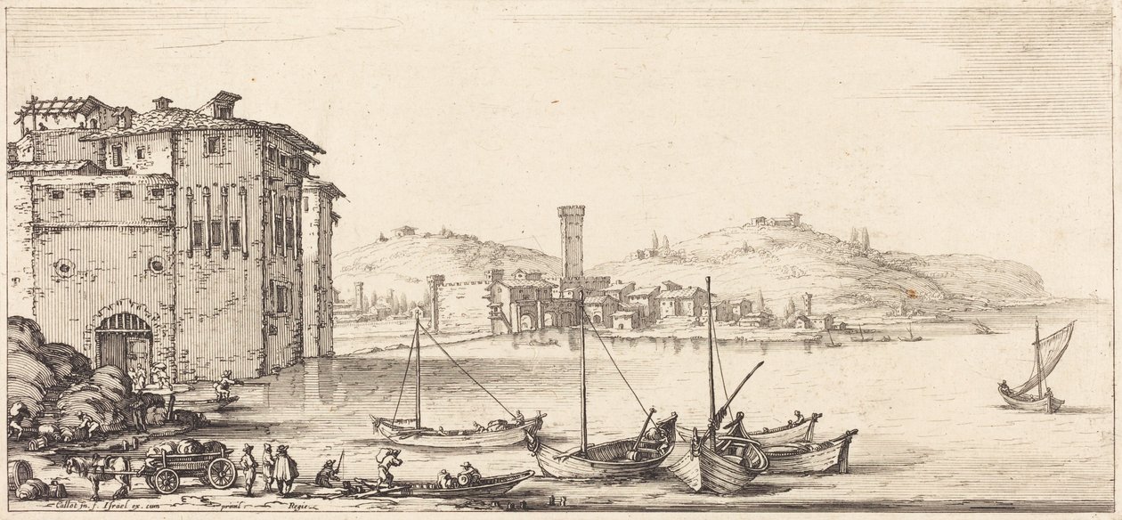 Læsning af varer af Jacques Callot