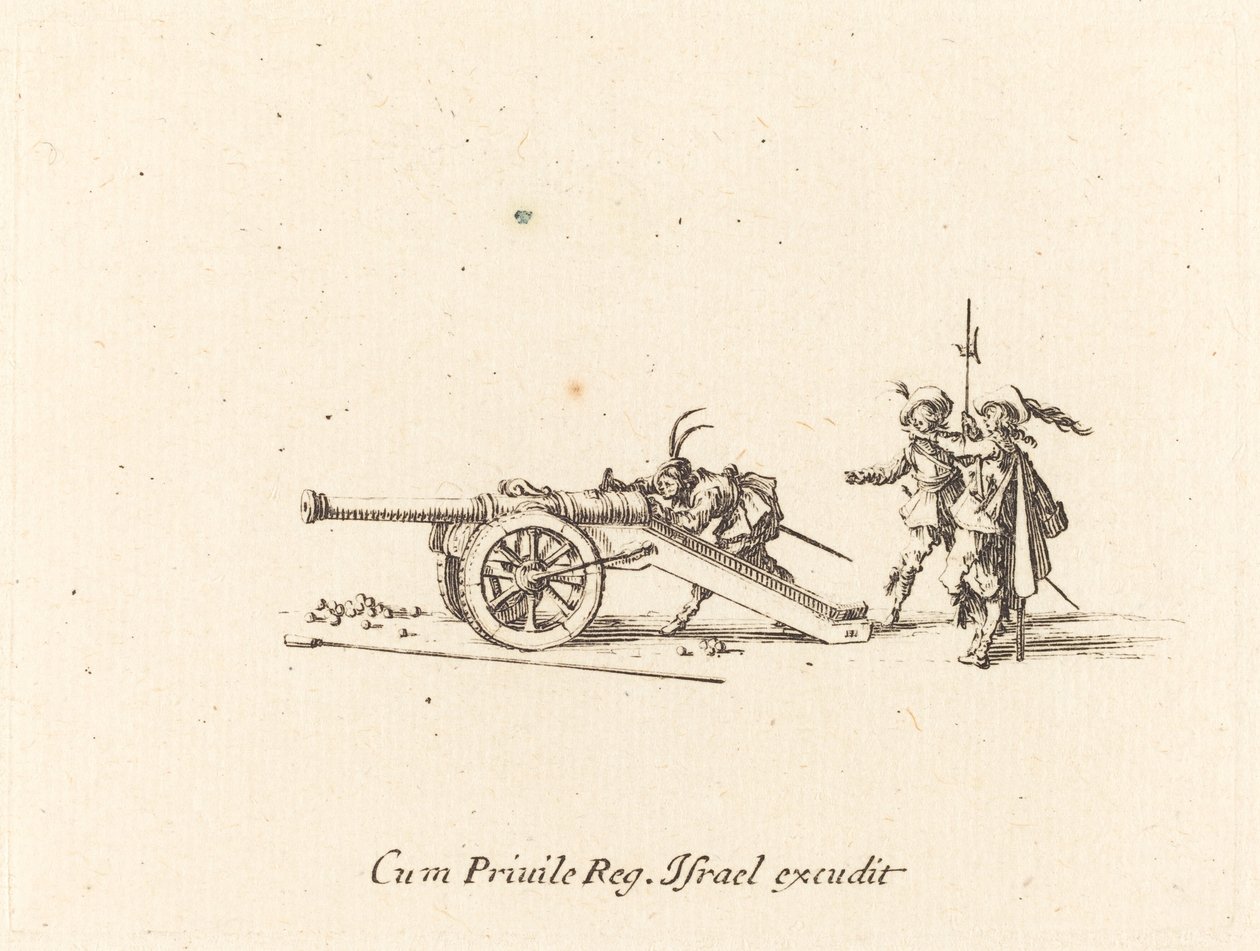 Lader kanonen, 16341635. af Jacques Callot