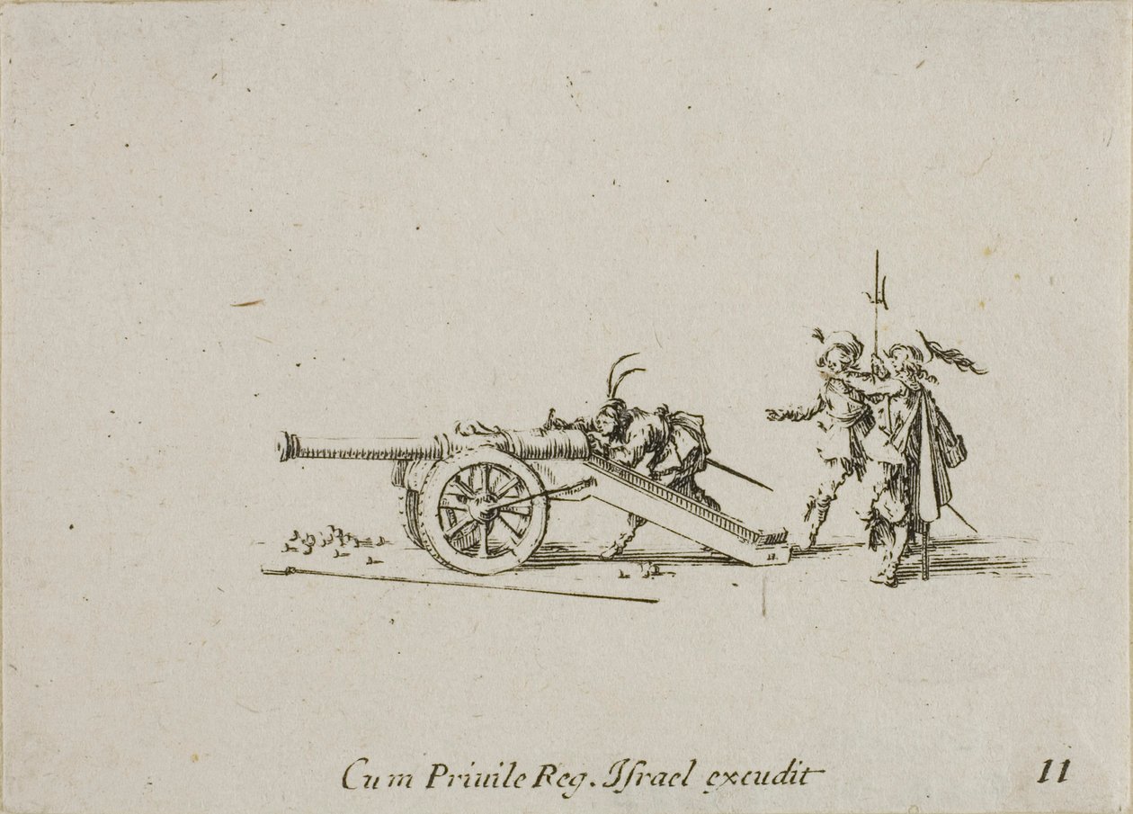 Indlæser Canon, plade elleve fra The Military Exercises af Jacques Callot