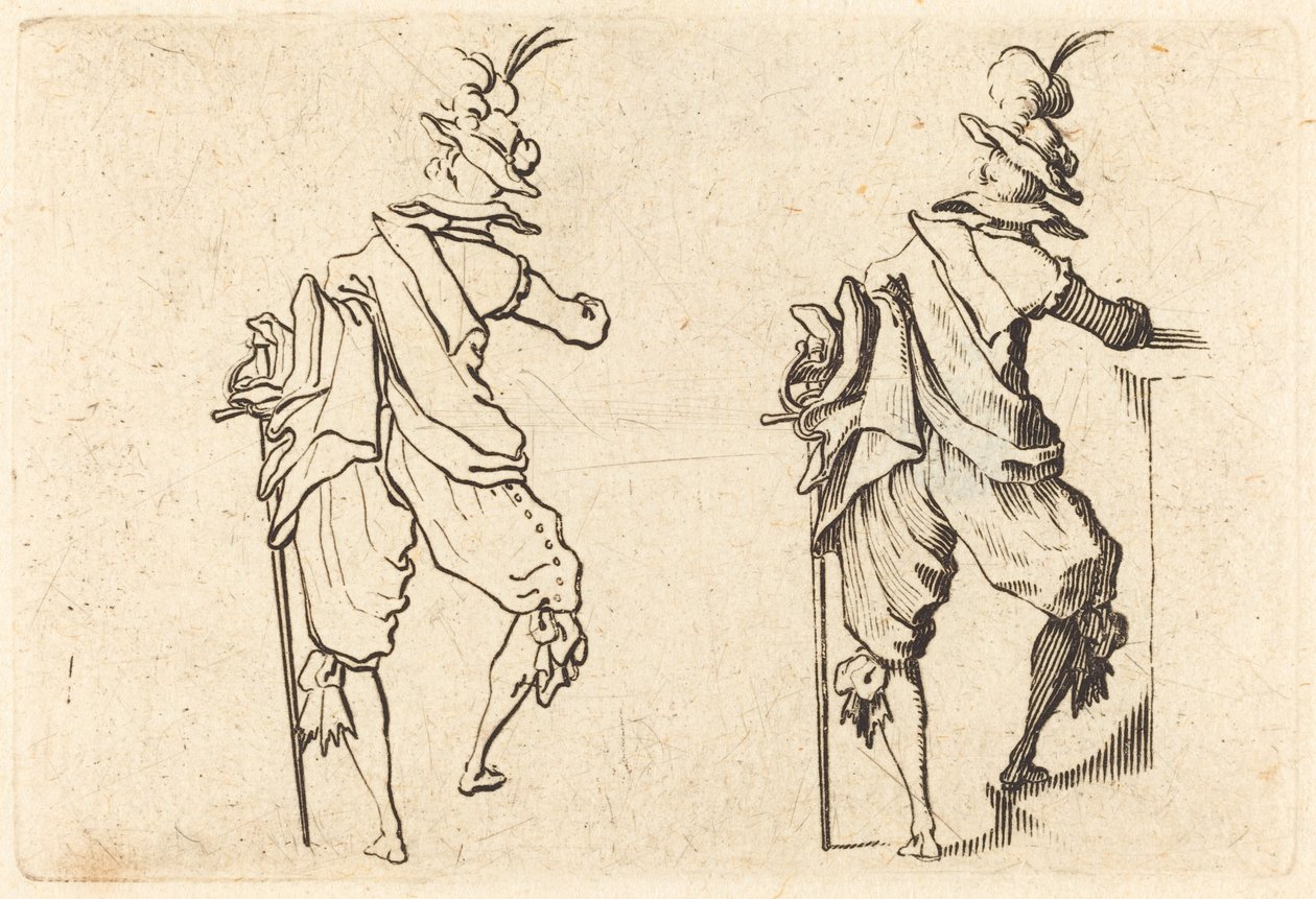 Mand med sværd af Jacques Callot