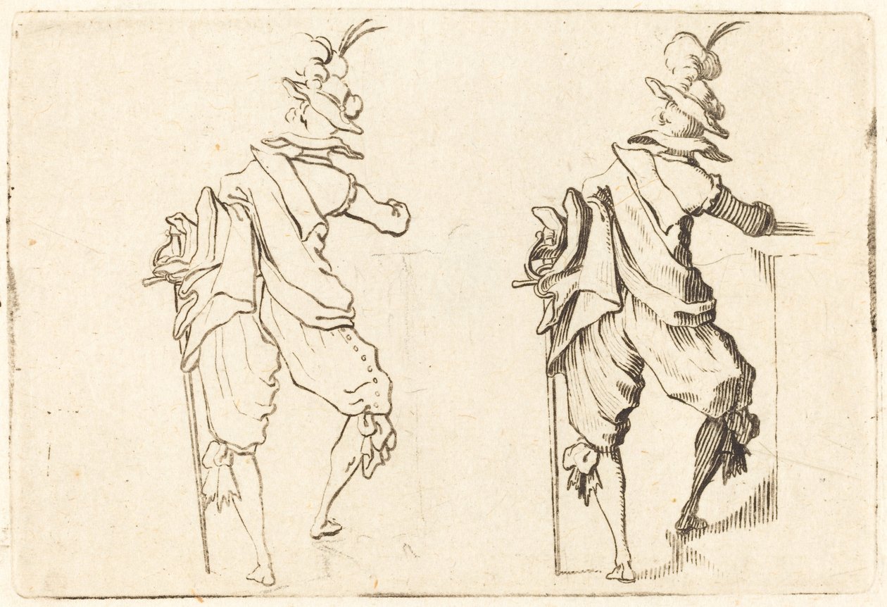 Mand med sværd af Jacques Callot