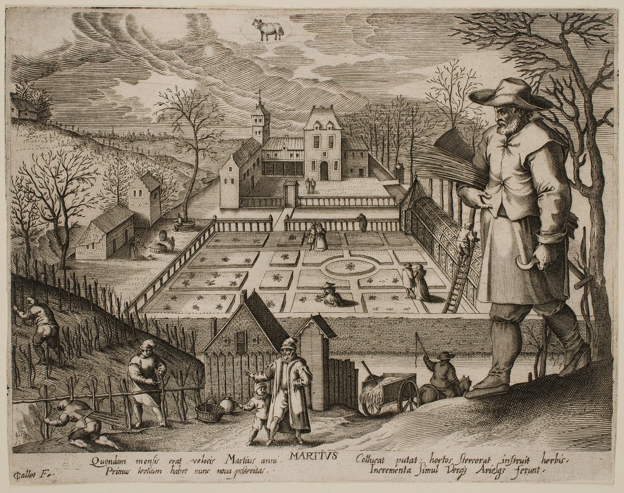 Marts, fra serien »Månederne« af Jacques Callot