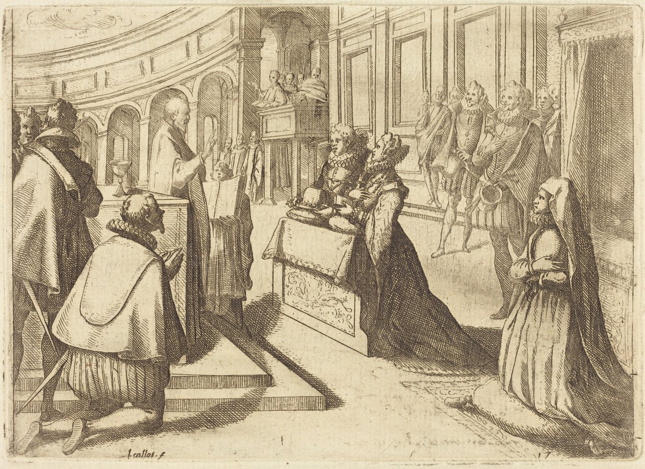 Ægteskabet mellem Margrete af Østrig og Filip 3. af Jacques Callot
