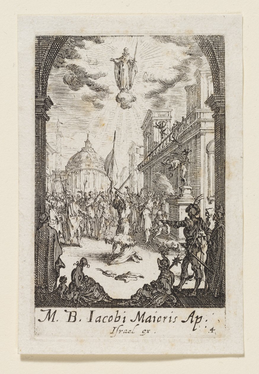 Sankt Jakob den Ældres martyrium (M. B. Jacobi Maioris) af Jacques Callot