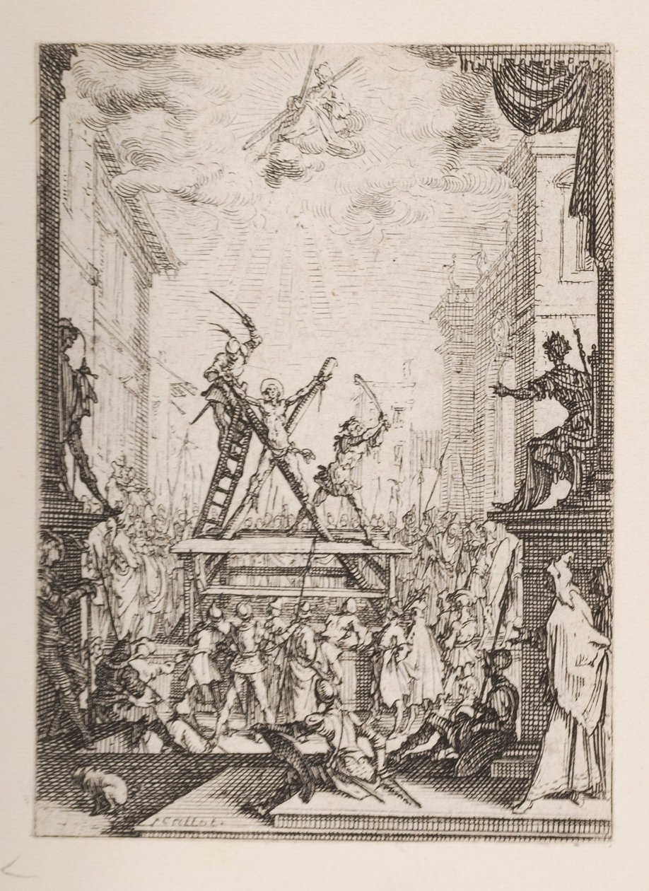 Martyrium af St. Andrew, no. 5 fra Apostlenes martyrium af Jacques Callot