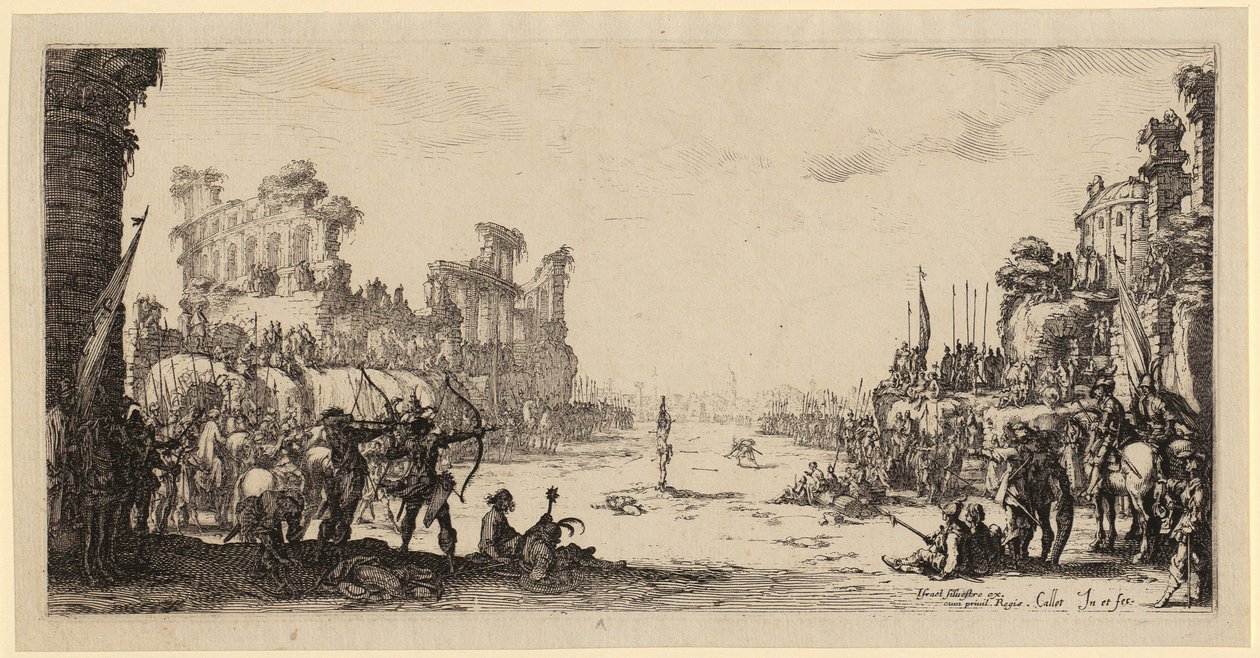 Den hellige Sebastians martyrium af Jacques Callot