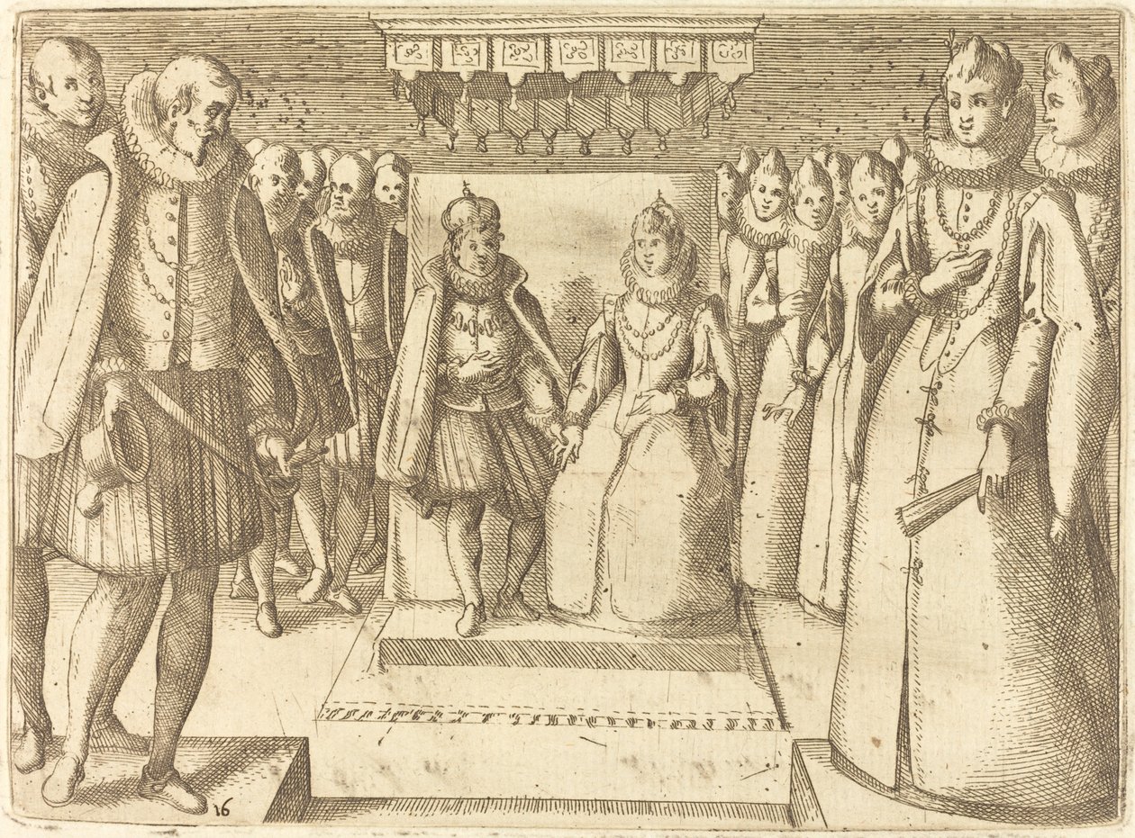 Møde mellem Margaret af Østrig og Filip III, af Jacques Callot