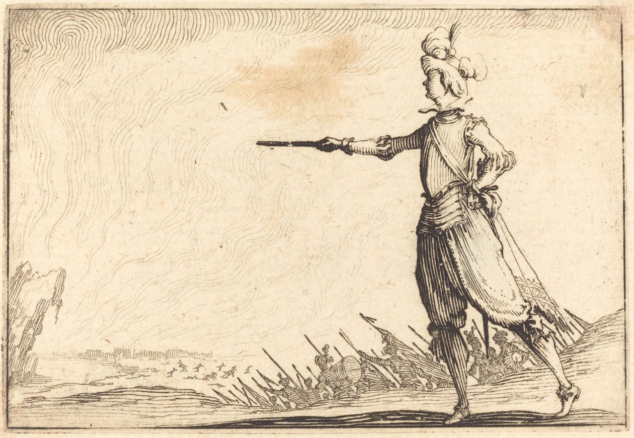 Militærchef til fods af Jacques Callot