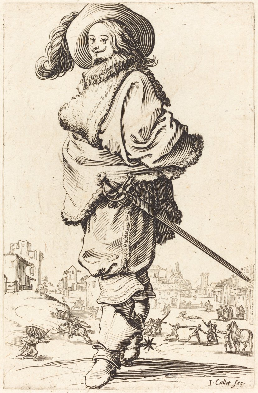 Ædelmand med Pelsplastron af Jacques Callot