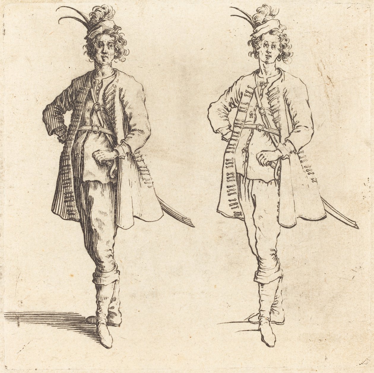 Officer, set forfra af Jacques Callot