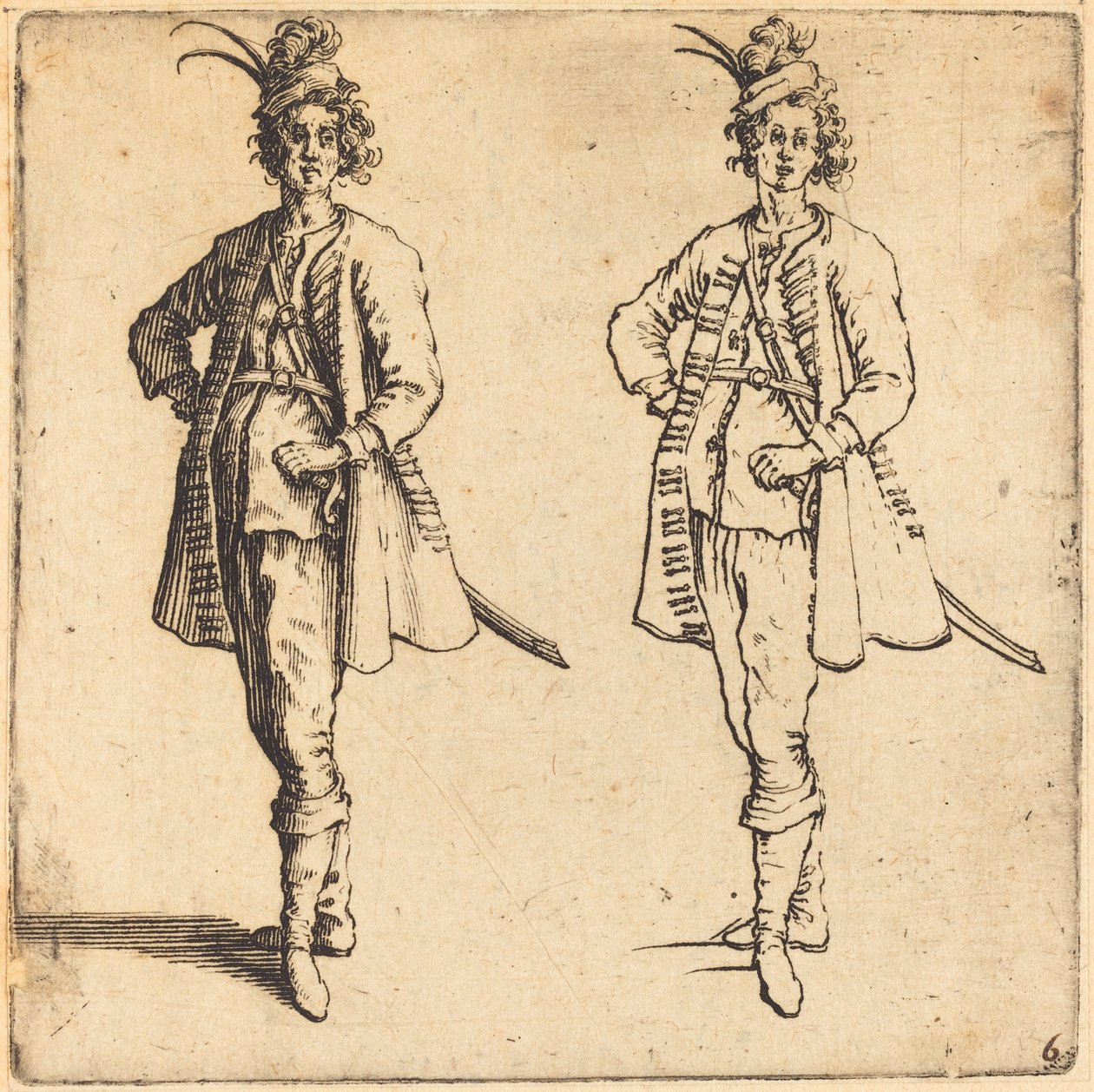 Officer, set forfra, 1617 og 1621. af Jacques Callot