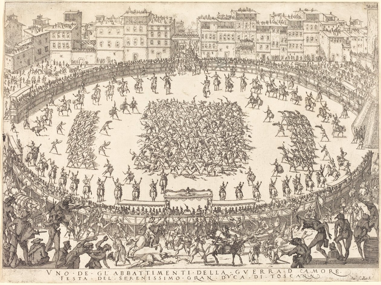En af infanterikampene af Jacques Callot