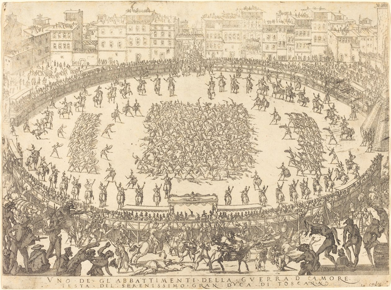 En af infanterikampene af Jacques Callot