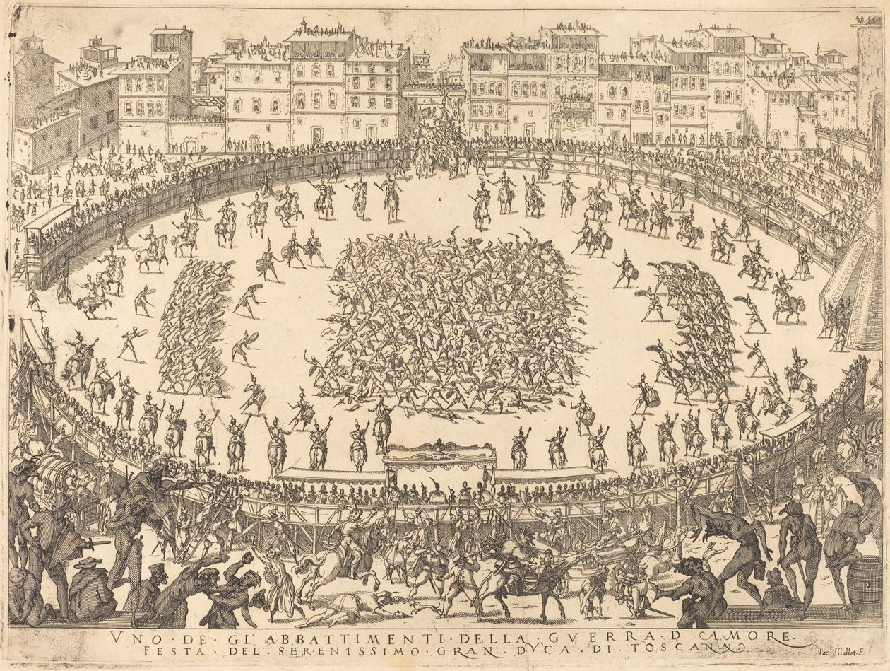 En af infanterikampene, 1616. af Jacques Callot