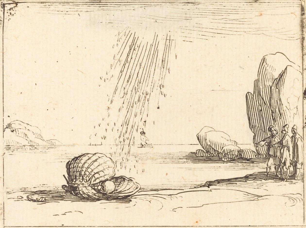 Østers med perle af Jacques Callot