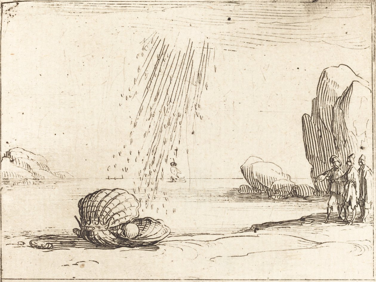 Østers med perle af Jacques Callot