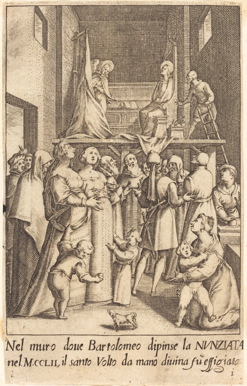 Maleri af Bebudelsen af Jacques Callot