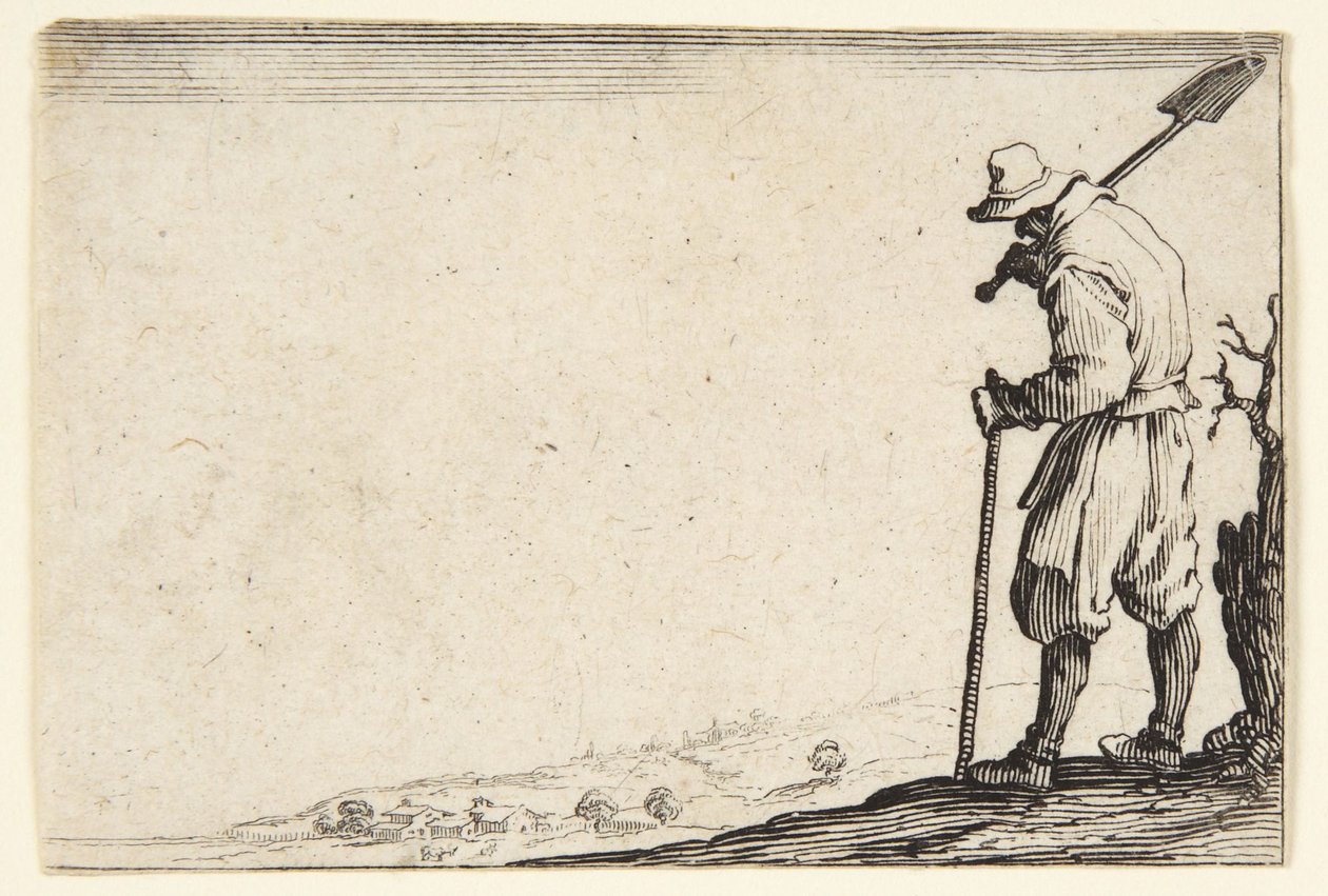 Bonde med en spade på skulderen af Jacques Callot