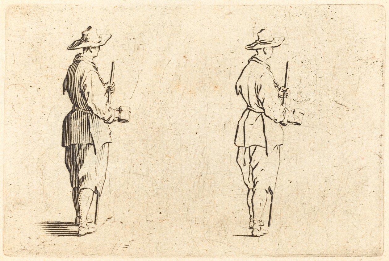 Bonde med en kop, ca. 1622. af Jacques Callot