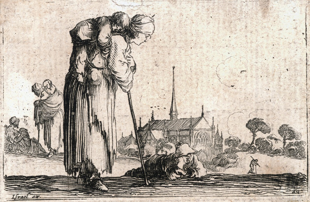 Bondekvinde (kobberstik) af Jacques Callot