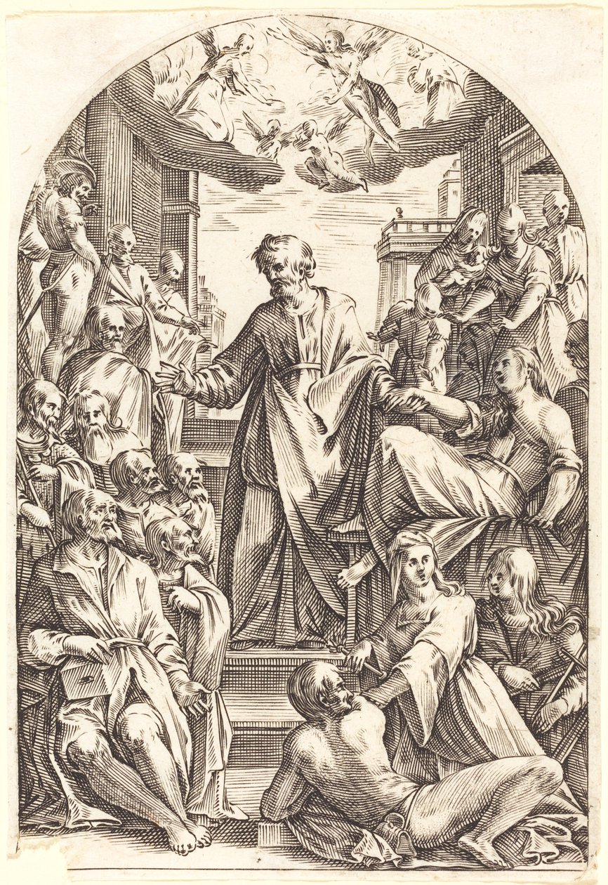Peter Raising Tabitha af Jacques Callot