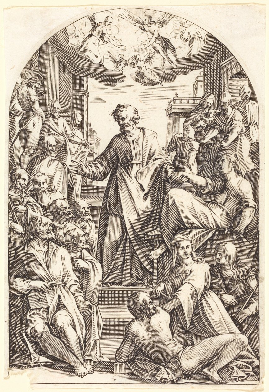 Peter opvækker Tabitha af Jacques Callot