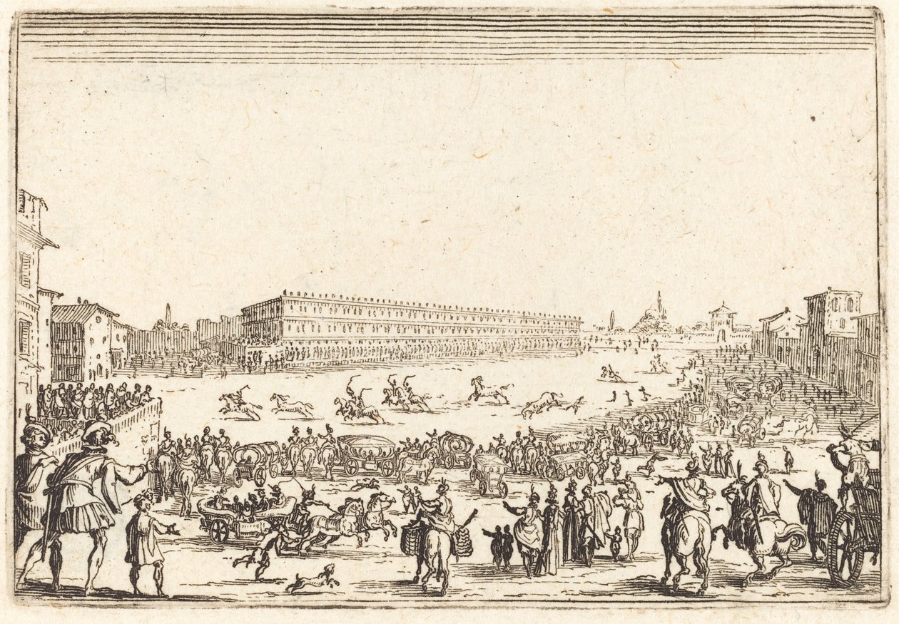 Piazza ved Porta al Prato af Jacques Callot