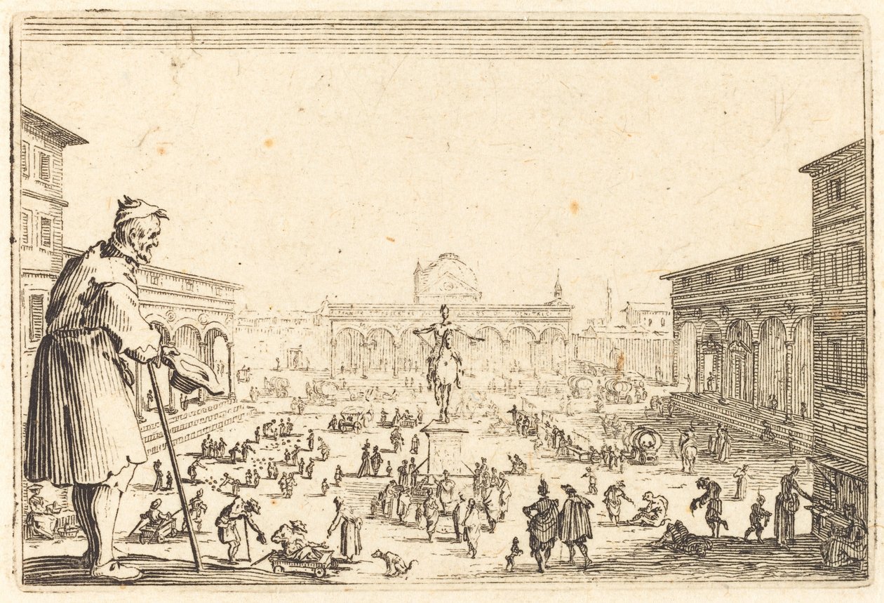 Piazza SS. Annunziata, Firenze af Jacques Callot