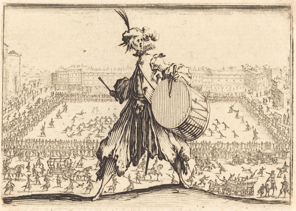 Piazza Santa Croce, Firenze, ca. 1617. af Jacques Callot