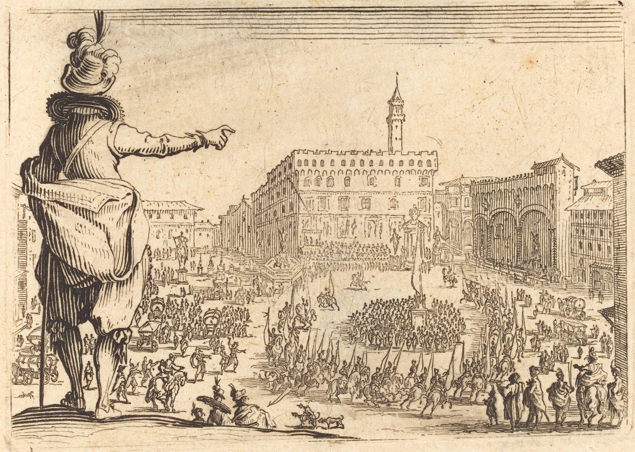 Piazza della Signoria, Firenze af Jacques Callot