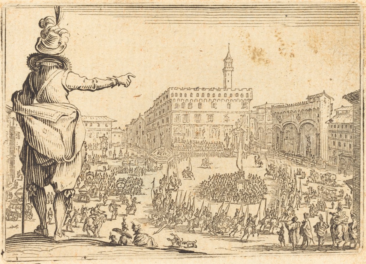 Piazza della Signoria, Firenze af Jacques Callot