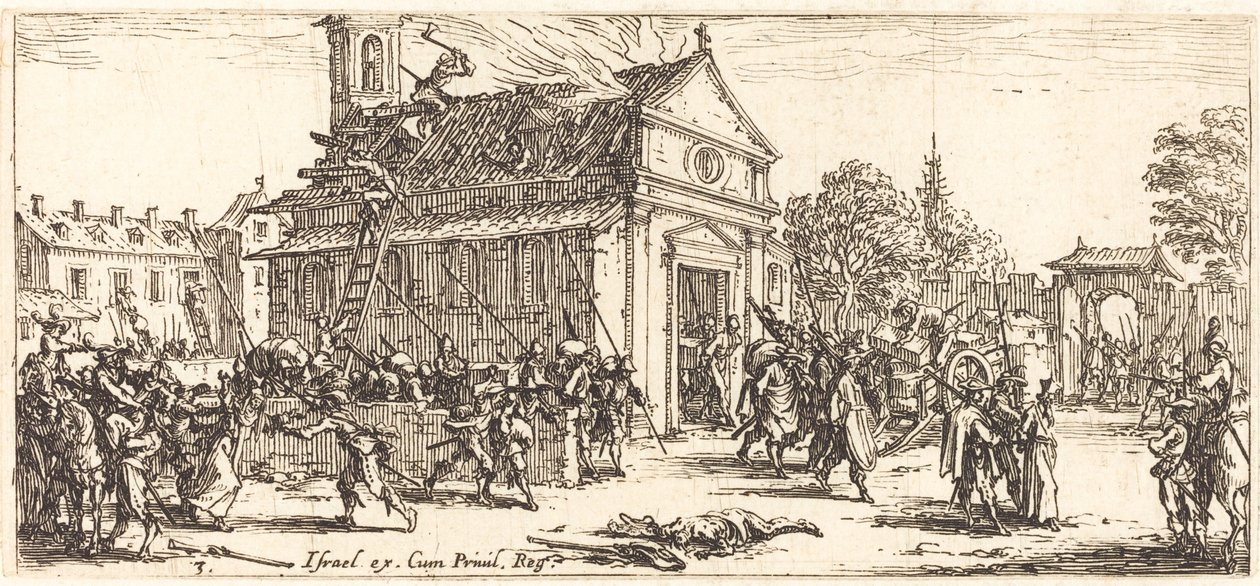 At plyndre et kloster af Jacques Callot