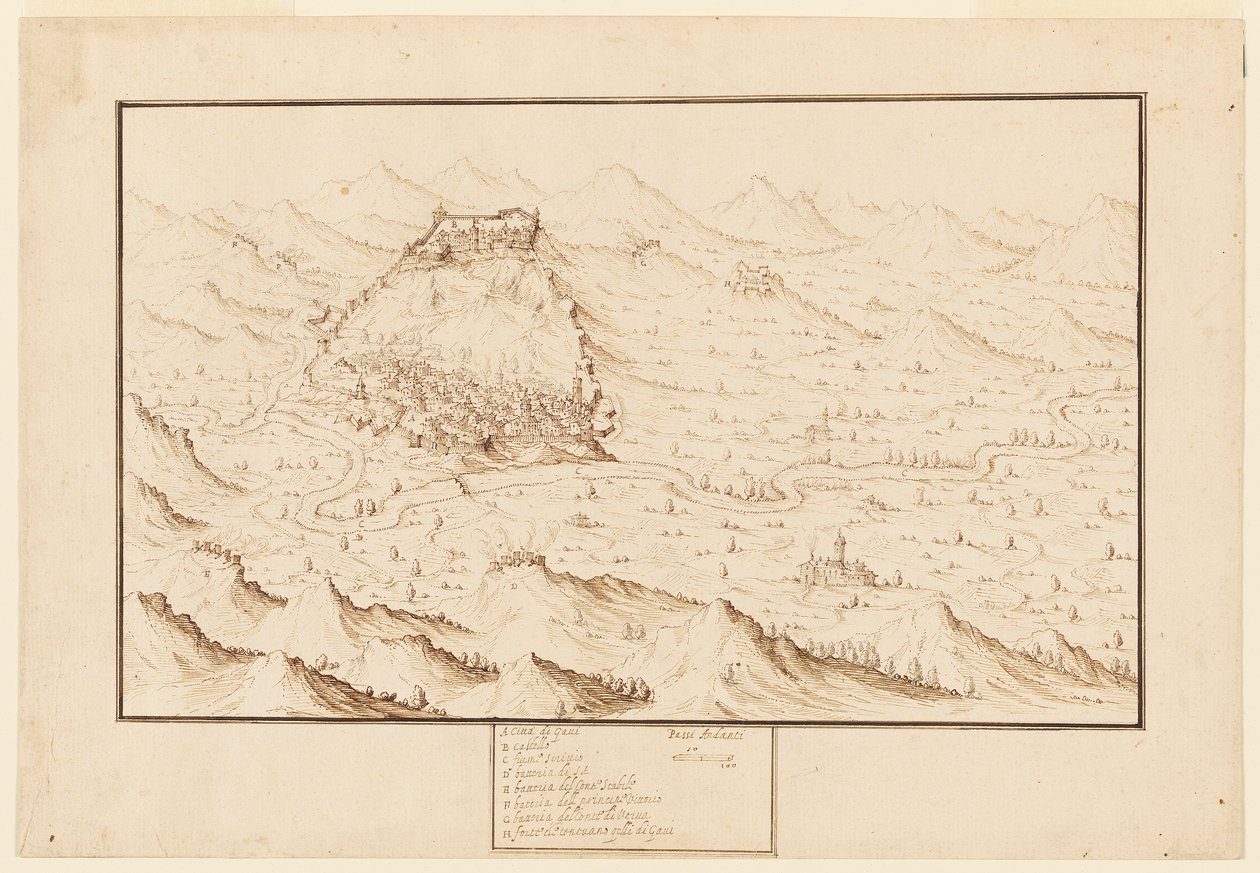 Planometrisk visning af Gani af Jacques Callot