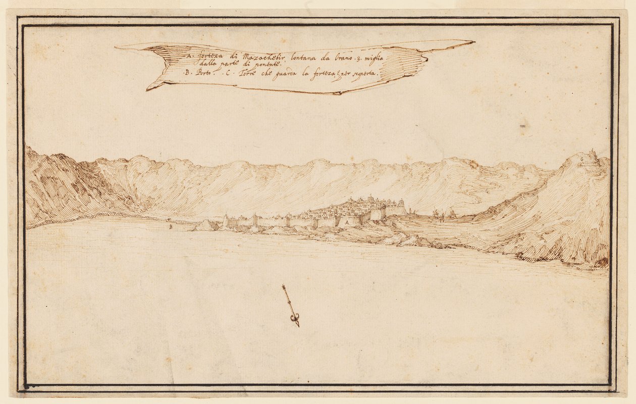 Planometrisk udsigt over Mazachebir af Jacques Callot
