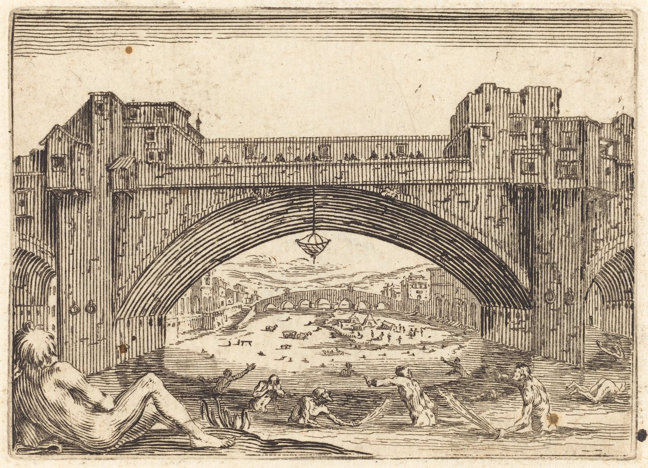 Ponte Vecchio, Firenze af Jacques Callot