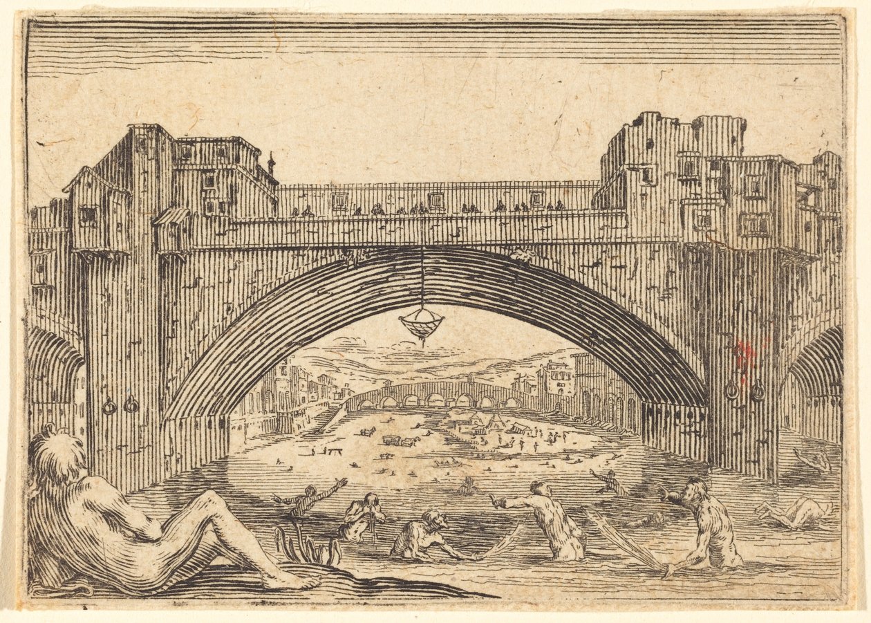 Ponte Vecchio, Firenze af Jacques Callot