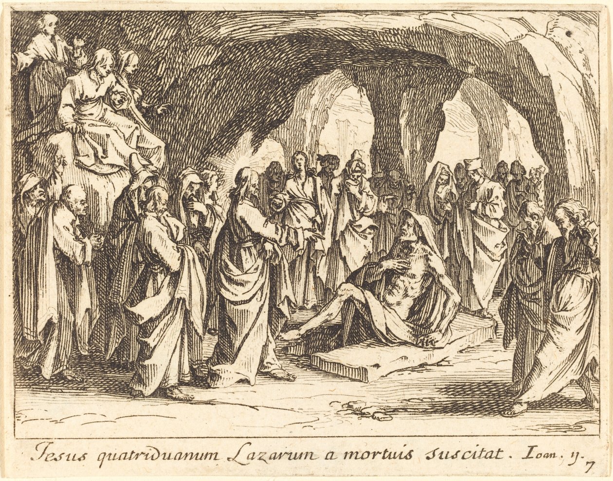 Opdragelse af Lazarus af Jacques Callot